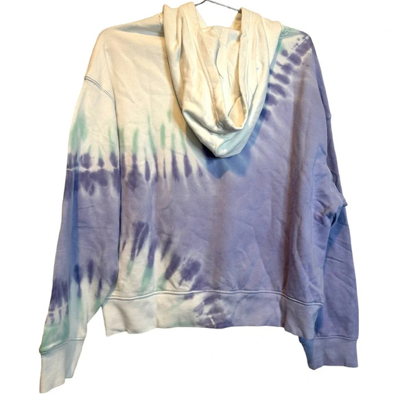 Wildfox Light Blue Periwinkle Tie Dye Ombre Hoodie size Medium - Picture 4 of 5